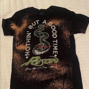 Black and Orange Graphic T-Shirt poison band